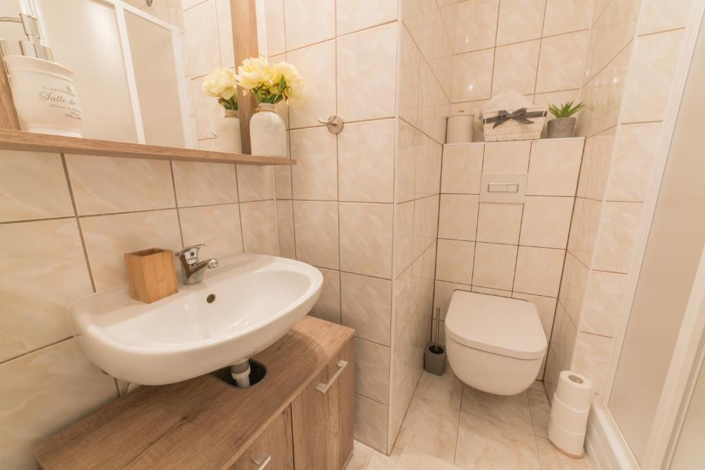 Kylpyhuone majoituspaikassa Apartmány U Sjezdovky
