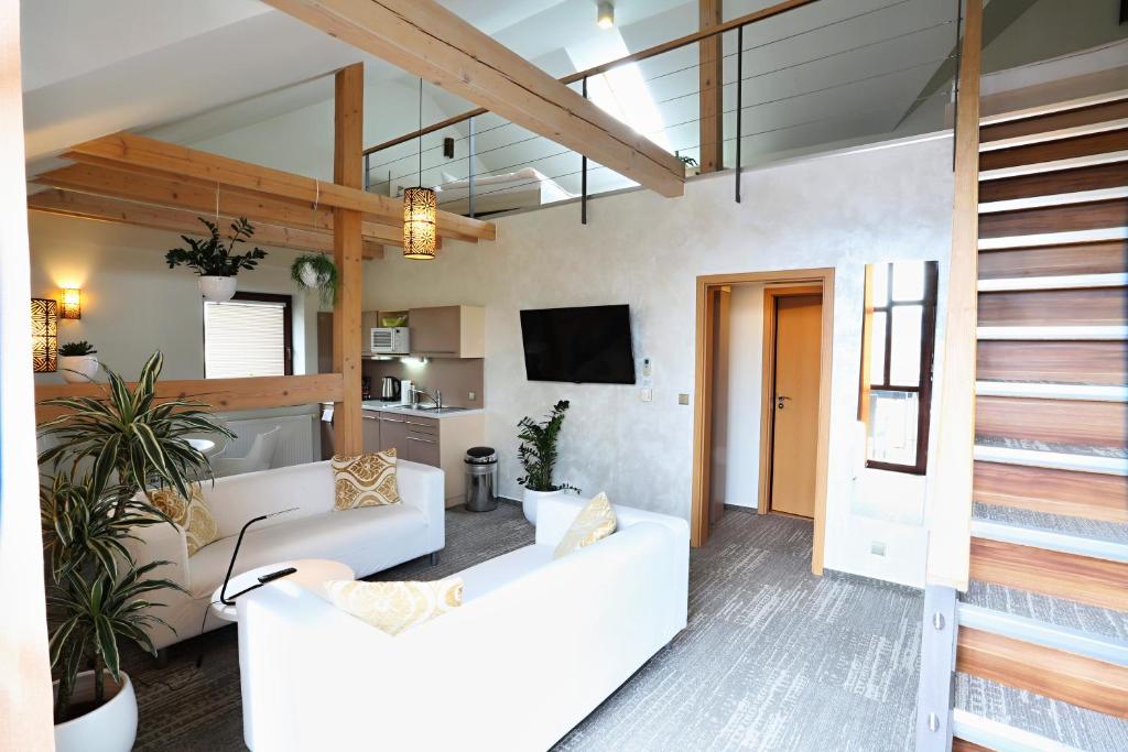 TV a/nebo společenská místnost v ubytování Apart Hotel Jablonec