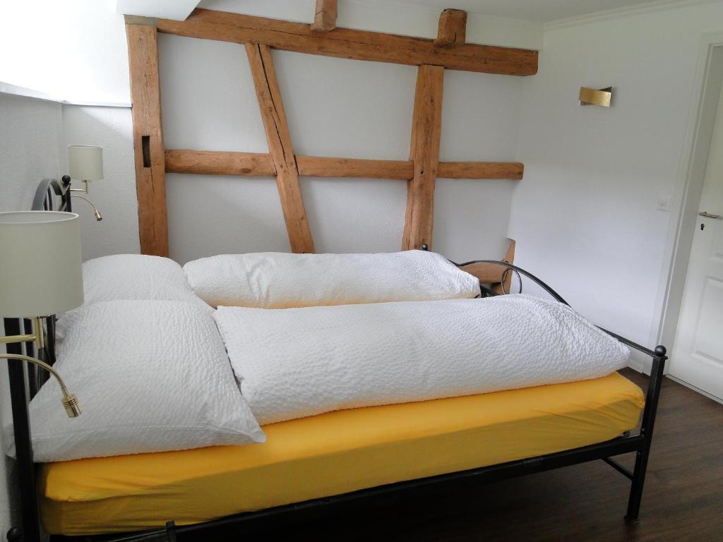 Postel nebo postele na pokoji v ubytování B&B Siglistorf