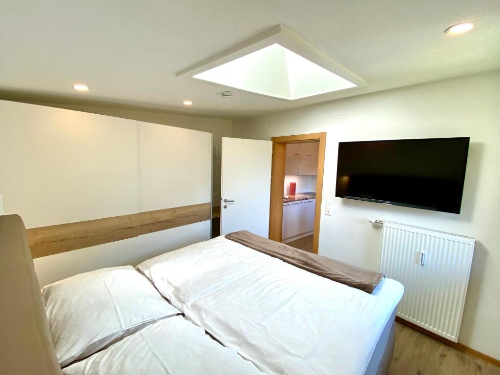 Posteľ alebo postele v izbe v ubytovaní Loft in Wasserstrasse