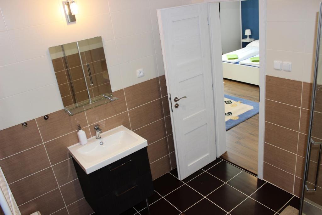 Koupelna v ubytování Ubytování s vyhlídkou