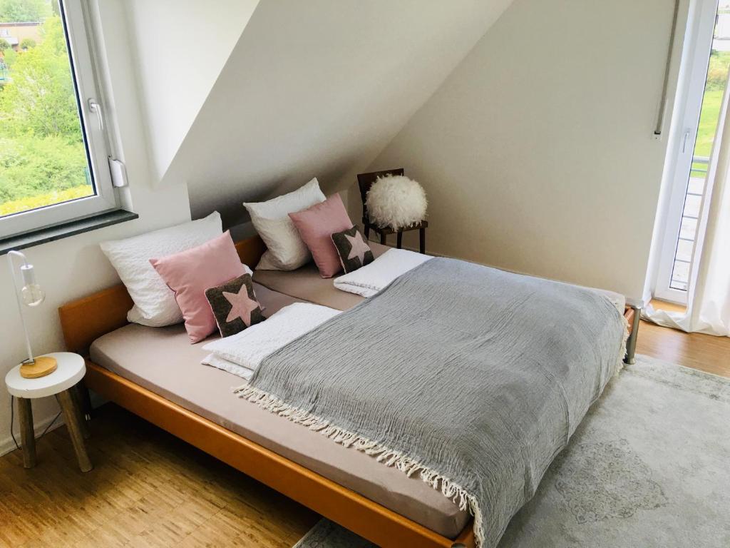 Postel nebo postele na pokoji v ubytování Apartment Urlaubsrausch am Möhnesee