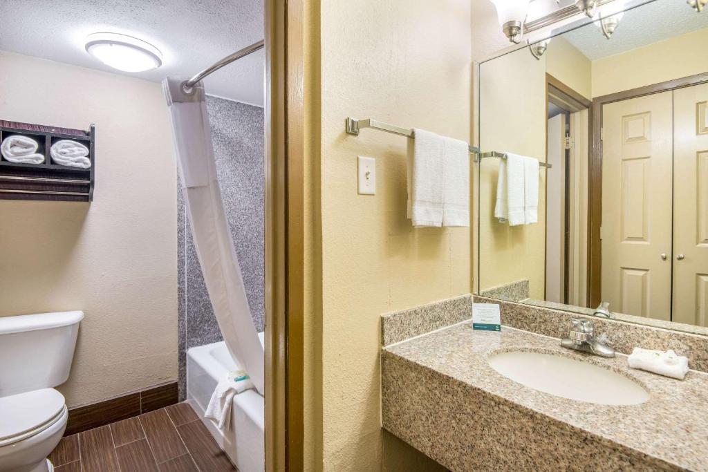 Koupelna v ubytování Quality Inn