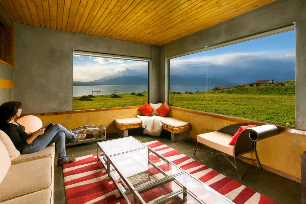 Posezení v ubytování Hotel Altiplanico Puerto Natales