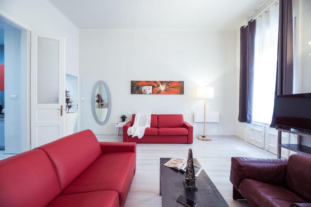 Posedenie v ubytovaní BudapestEasyFlat Oktogon Lux