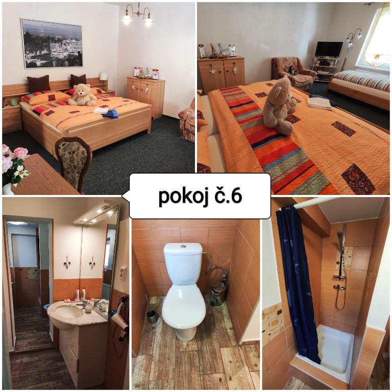Postel nebo postele na pokoji v ubytování Penzion u Krtka