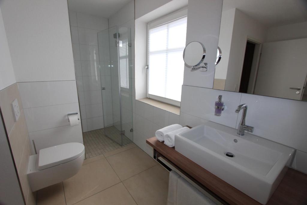 Koupelna v ubytování Hotel Adler