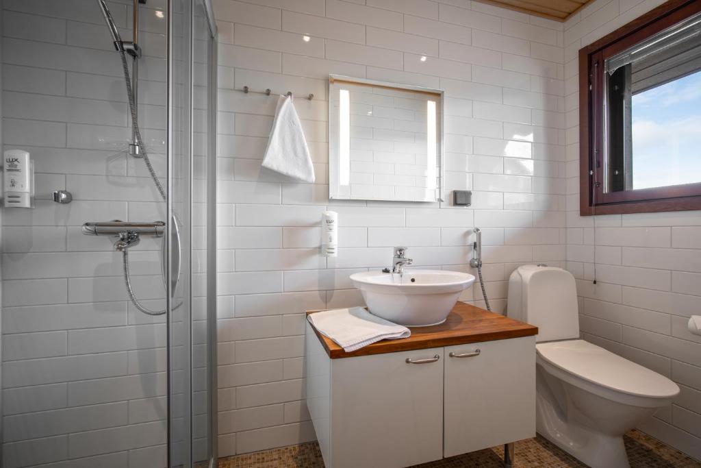 Koupelna v ubytování Ski-Inn RukaVillage