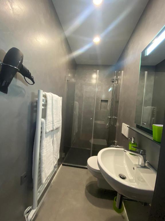 Koupelna v ubytování B&B Cà Nosa