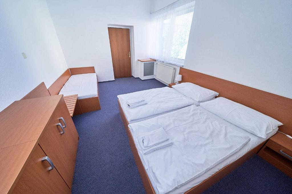 Postel nebo postele na pokoji v ubytování Hotel Astra