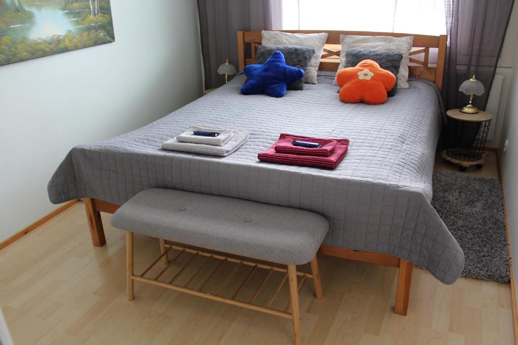 Postel nebo postele na pokoji v ubytování City centre apartment Siilinjärvi