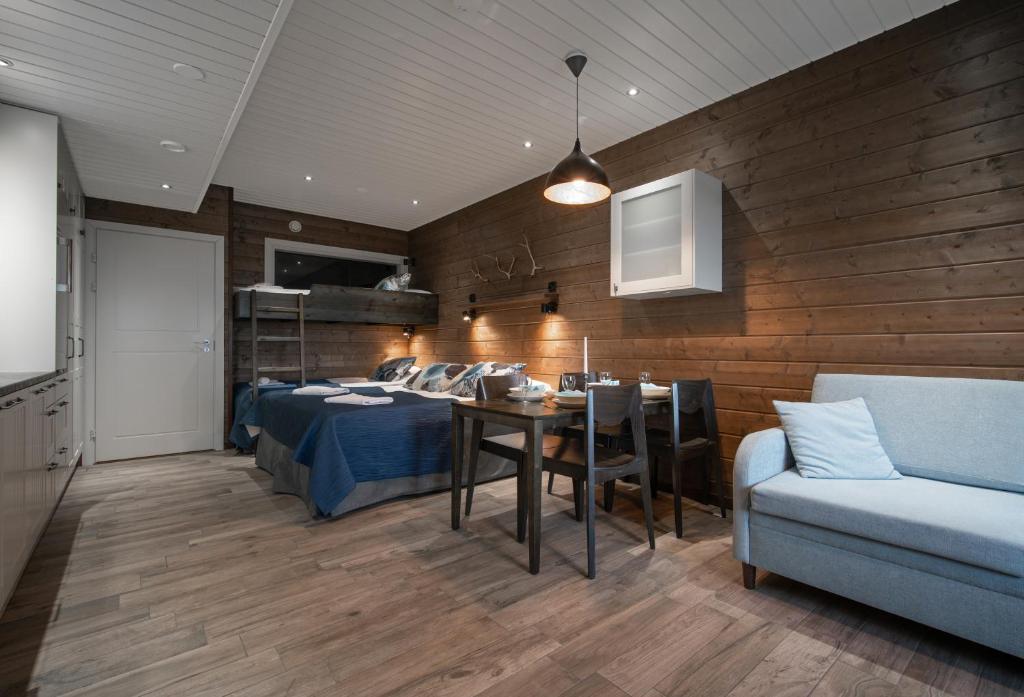 Kuchyň nebo kuchyňský kout v ubytování Ski-Inn PyhäLinna