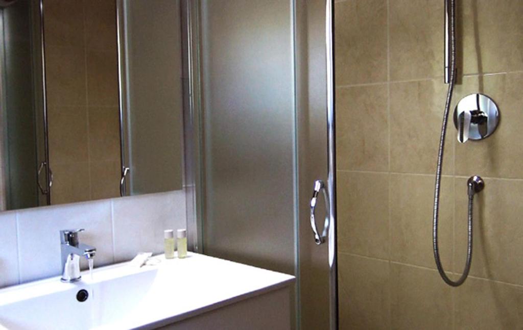 Koupelna v ubytování Hotel Bologna