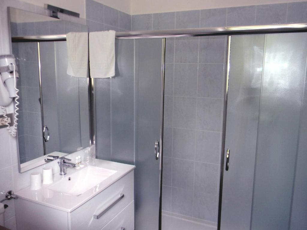 Koupelna v ubytování Hotel Bologna