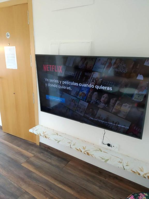 TV a/nebo společenská místnost v ubytování Mirador de Alcañiz