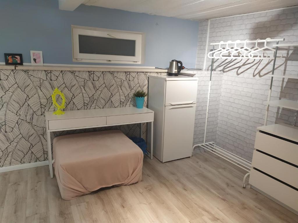 Kuchyň nebo kuchyňský kout v ubytování Olive Hostel
