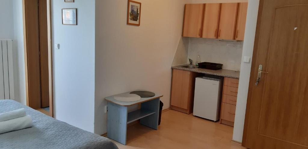 Kuchyň nebo kuchyňský kout v ubytování Guest House Maxim