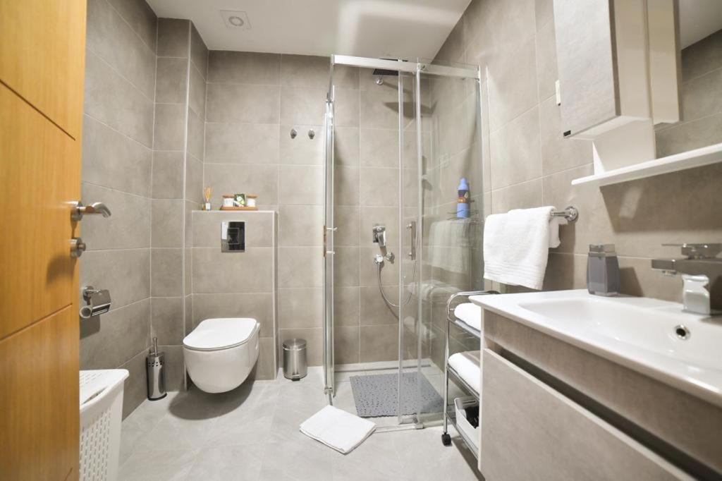 Koupelna v ubytování Apartman Silver Lux