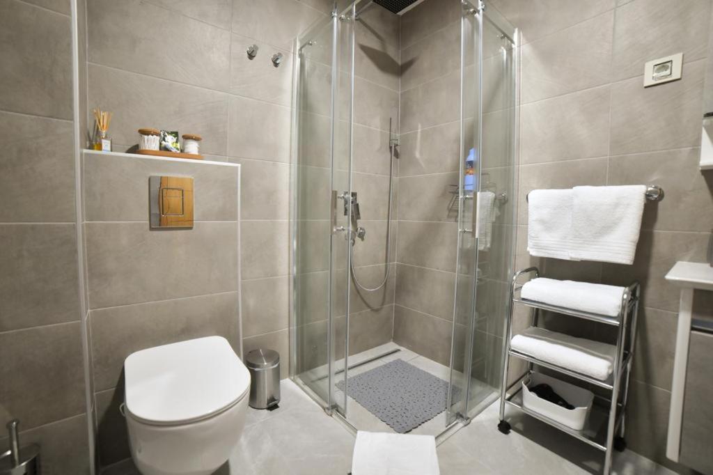 Koupelna v ubytování Apartman Silver Lux