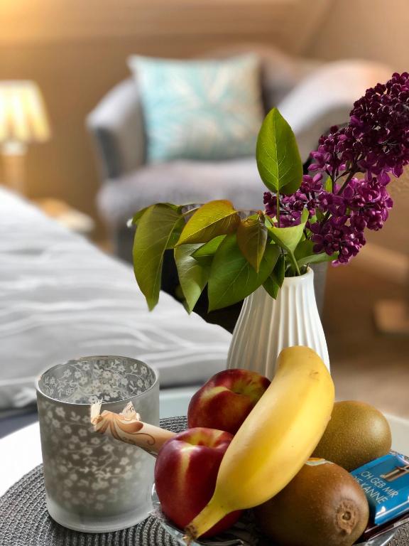 Postel nebo postele na pokoji v ubytování Appartements Friedrichsen