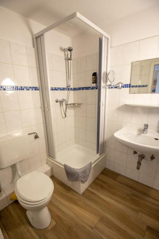 Koupelna v ubytování Hotel Norden Norddeich