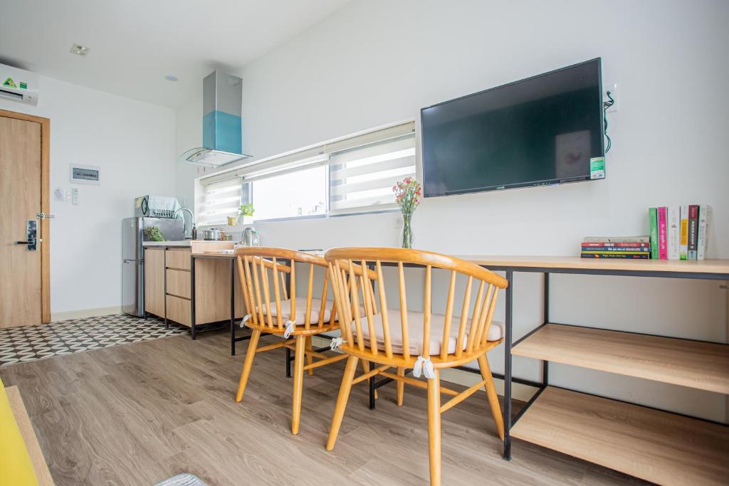 TV a/nebo společenská místnost v ubytování Nami Home Da Nang