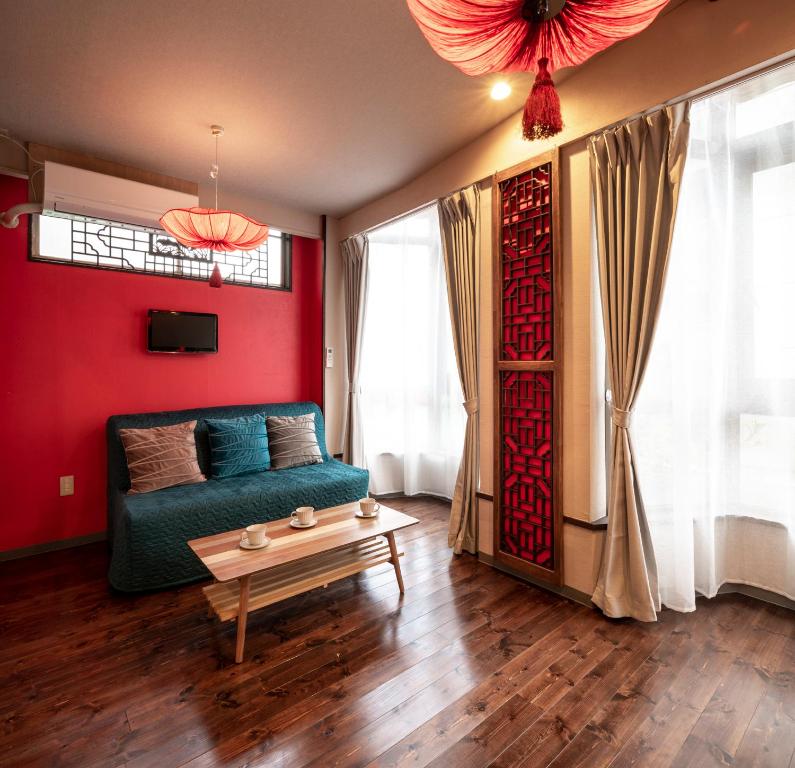 Posezení v ubytování Room Inn Shanghai 横浜中華街 Room3