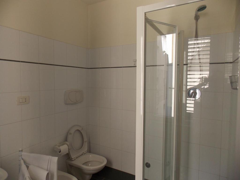 Koupelna v ubytování Albergo Roma