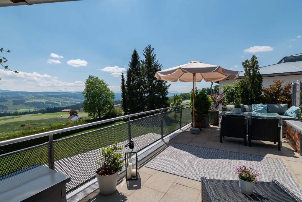 Balkón nebo terasa v ubytování Heimelig im Allgäu
