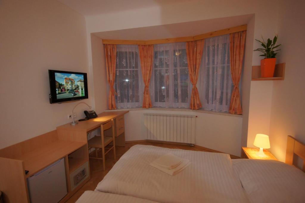 TV a/nebo společenská místnost v ubytování Hotel Garni Rambousek