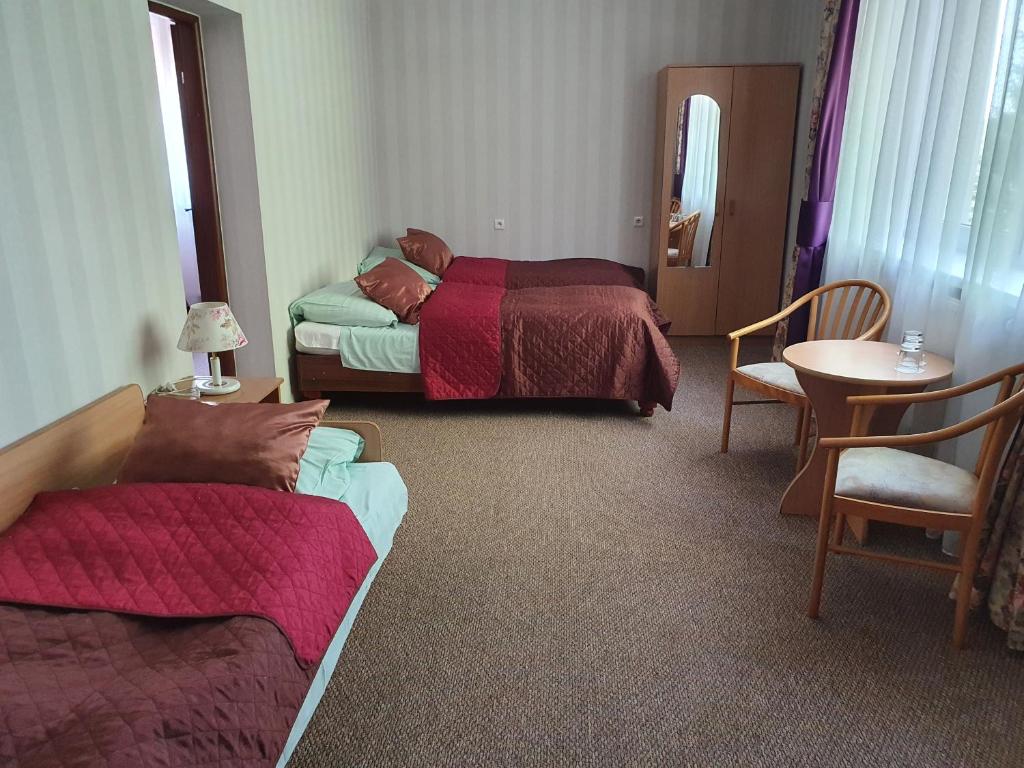 Posteľ alebo postele v izbe v ubytovaní Hotel Sudety