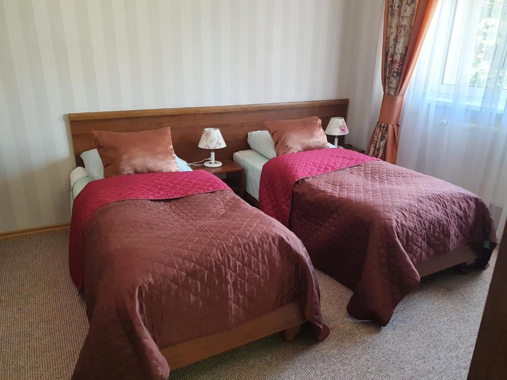 Posteľ alebo postele v izbe v ubytovaní Hotel Sudety