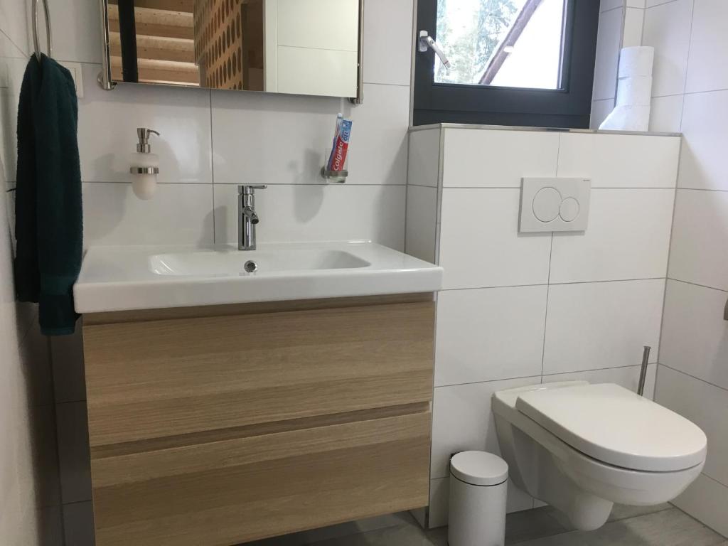 Koupelna v ubytování B&B Het Vogeltje