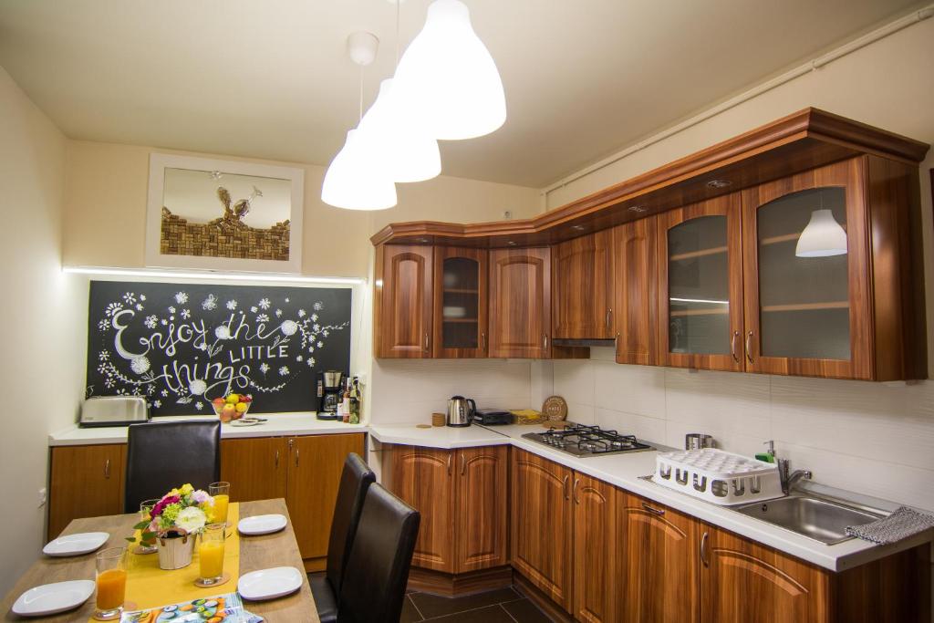 Kuchyňa alebo kuchynka v ubytovaní Cork Apartman