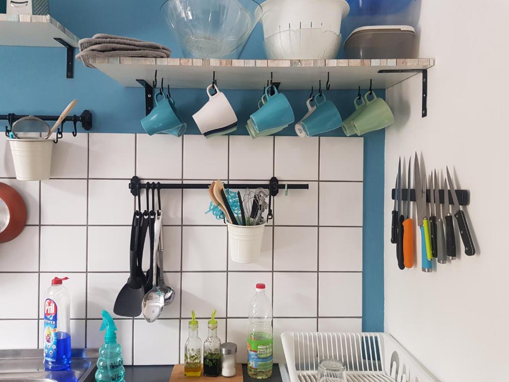 Cucina o angolo cottura di Thirsty River Rooms