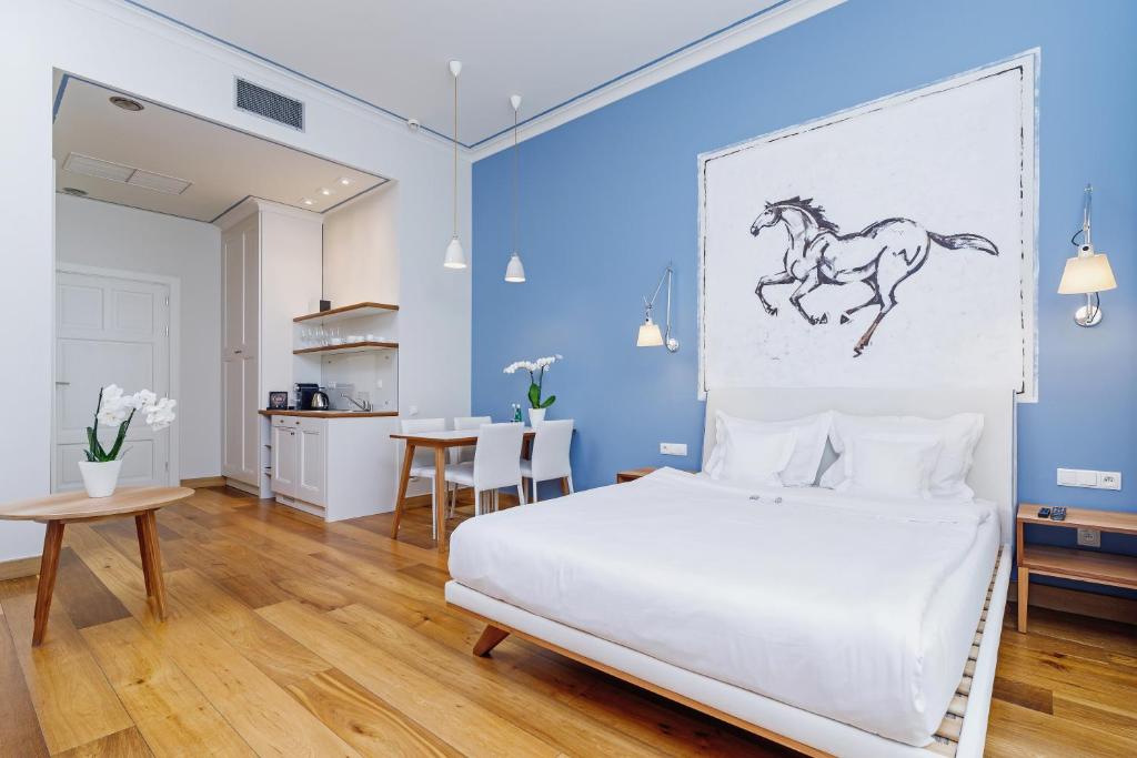Postel nebo postele na pokoji v ubytování Apartamenty Bracka 6