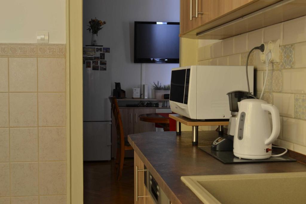 Kuchyňa alebo kuchynka v ubytovaní Paprika Apartment Grand