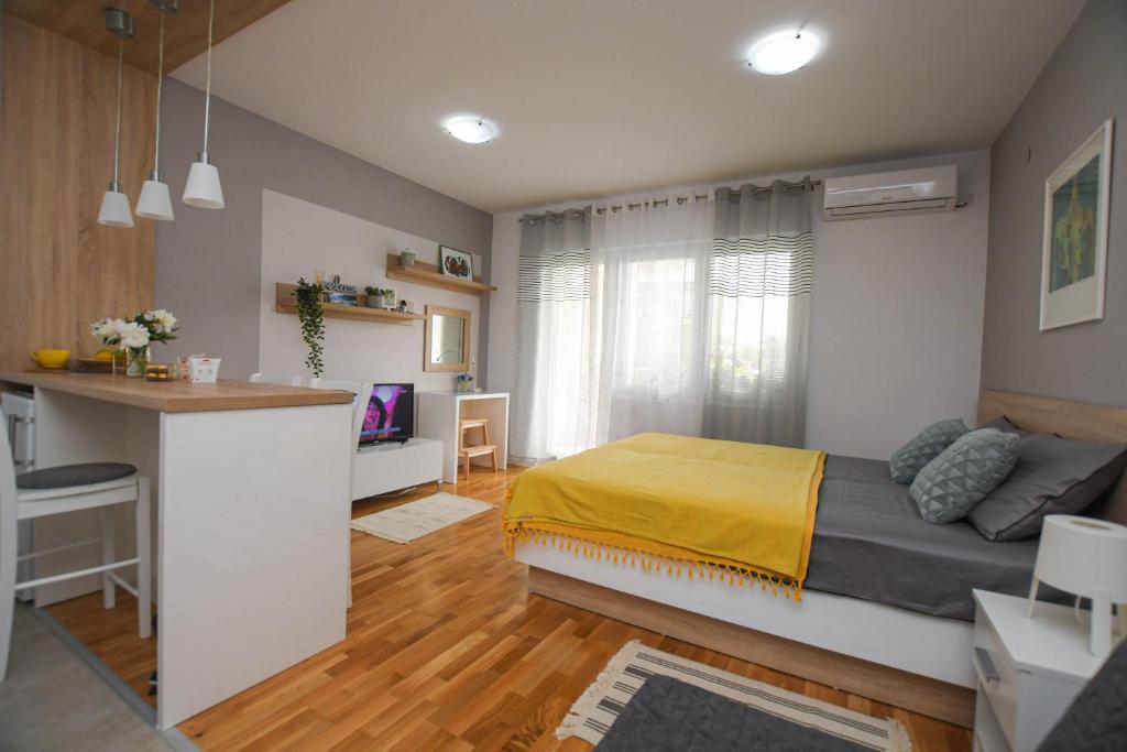 Kuchyň nebo kuchyňský kout v ubytování Apartment Plaža