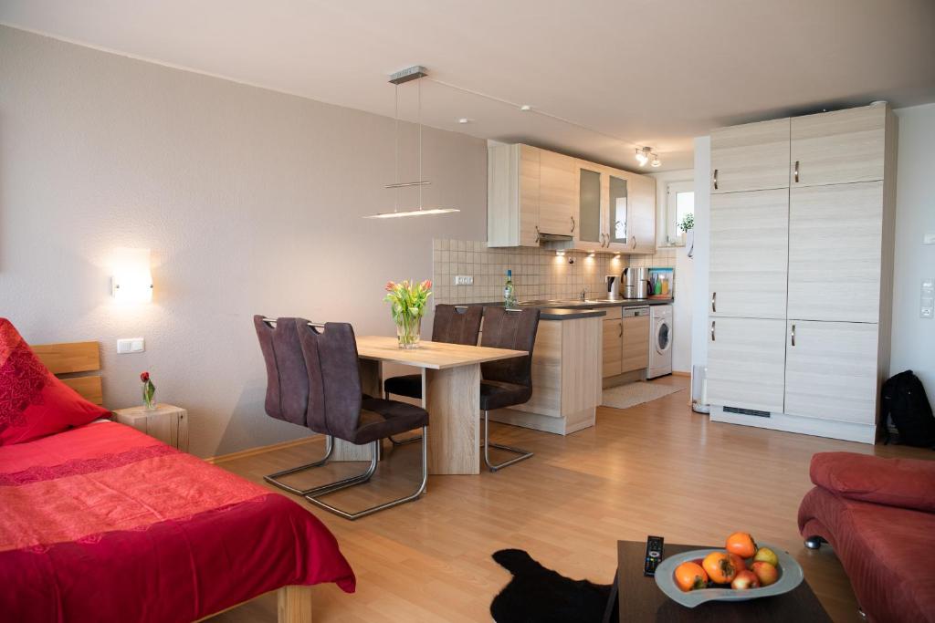 Kuchyň nebo kuchyňský kout v ubytování Apartment "Köhler" mit Berg- und Bodenseesicht