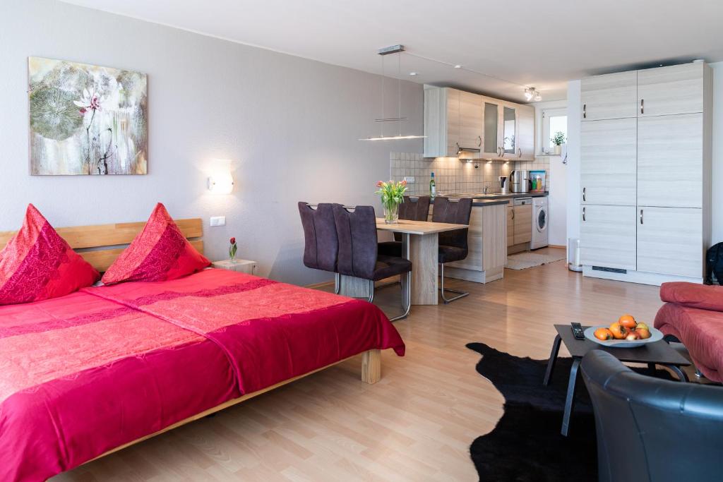 Kuchyň nebo kuchyňský kout v ubytování Apartment "Köhler" mit Berg- und Bodenseesicht