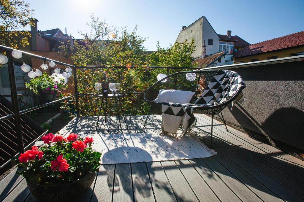 Balkón nebo terasa v ubytování Great Chill Boutique Apartments #11 by Goodnite cz