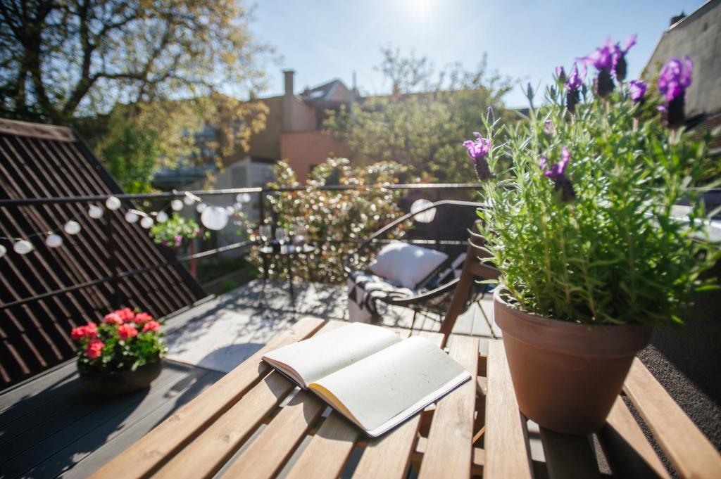 Zahrada ubytování Great Chill Boutique Apartments #11 by Goodnite cz