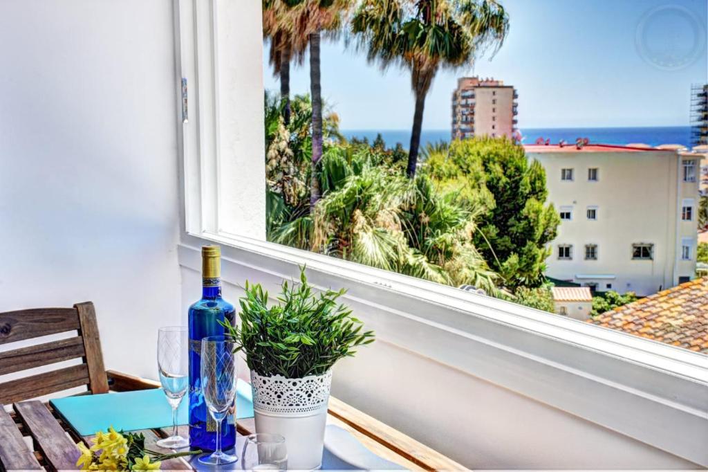 Balkón alebo terasa v ubytovaní Benalmádena Apartamento amplio, soleado y con vista panorámica a 400 metros de la playa