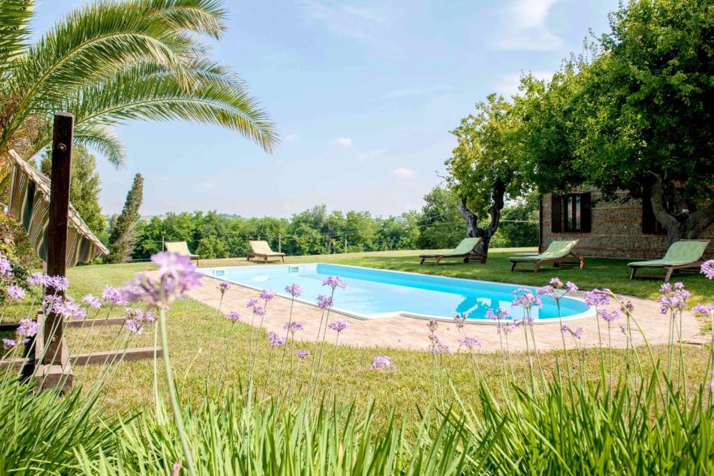 Piscina en o cerca de 3 bedrooms apartement with shared pool and wifi at Castelbellino