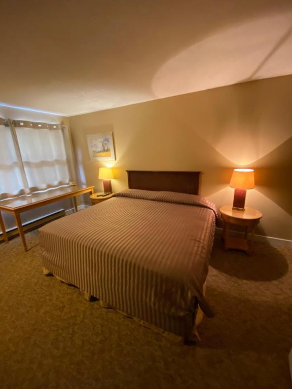 Postel nebo postele na pokoji v ubytování Twin Creeks Motel