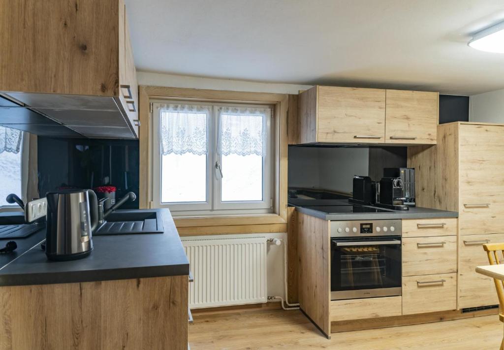 A kitchen or kitchenette at Bergwelt-M