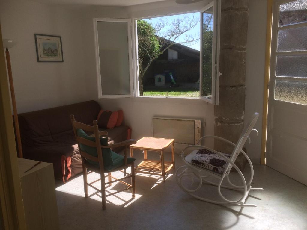 Posezení v ubytování Gîte à la Prade haute