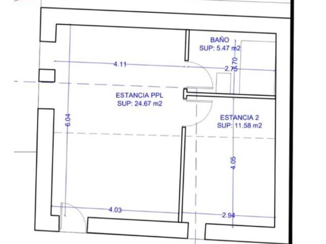 The floor plan of Pedra da Lan - una casita de piedra