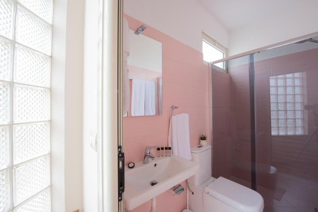 Koupelna v ubytování Hotel Loredano