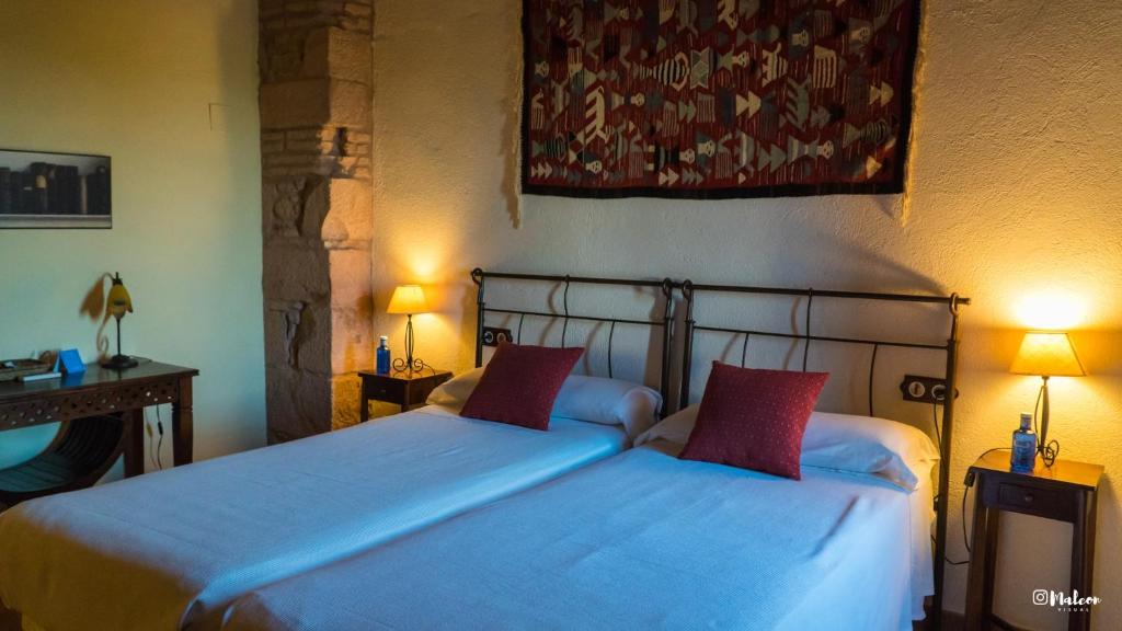 Cama o camas de una habitación en Molino La Nava